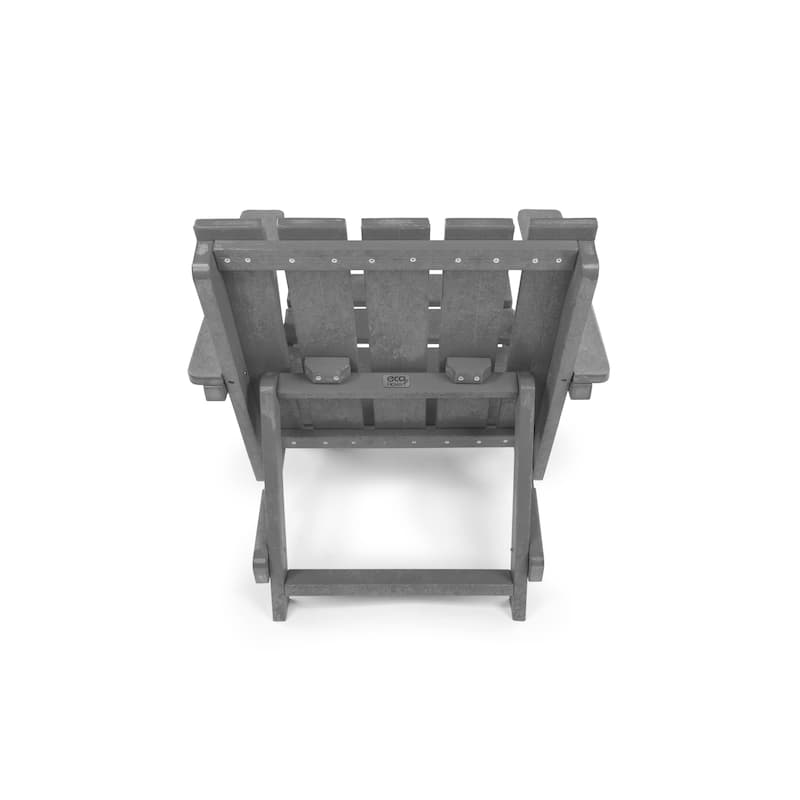Amalfi Fully Assembled All-Weather Outdoor Folding Modern Adirondack Chair and Table Set - 3-piece