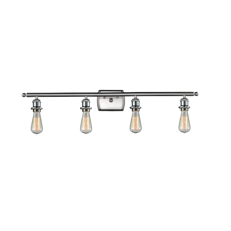 Innovations Lighting Bare Bulb 4 Light 36" Wide Bathroom Vanity Light - Brushed Satin Nickel