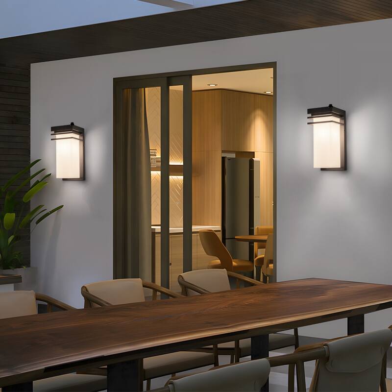 12"H Modern Outdoor Wall Sconce 1 Pack