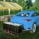 preview thumbnail 4 of 5, Folding Hitch Mount Cargo Carrier Basket With Hitch Stabilizer, 2 Rainproof Ratchet Straps, Cargo Bags - Black