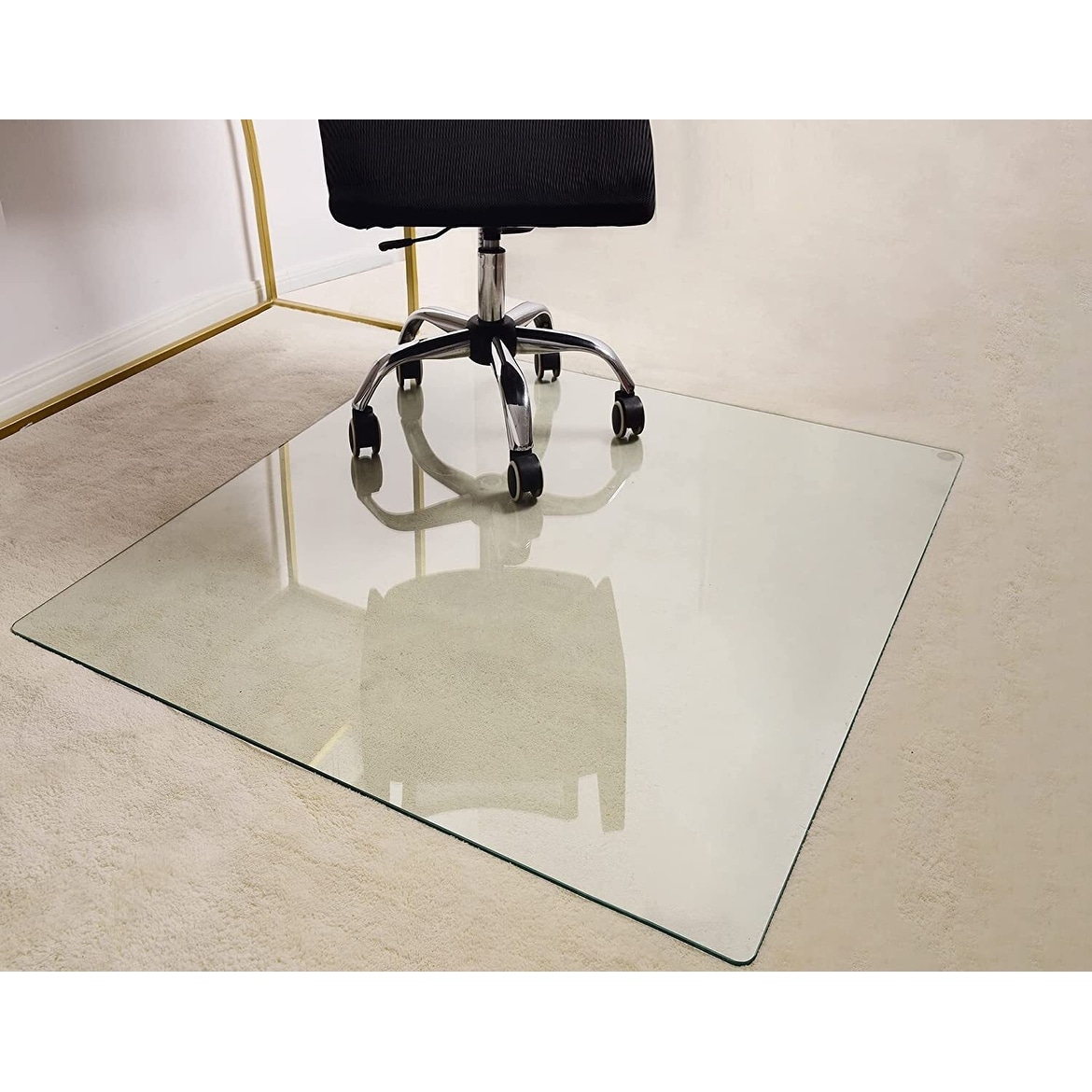 Glass chair mat for hardwood floor on sale