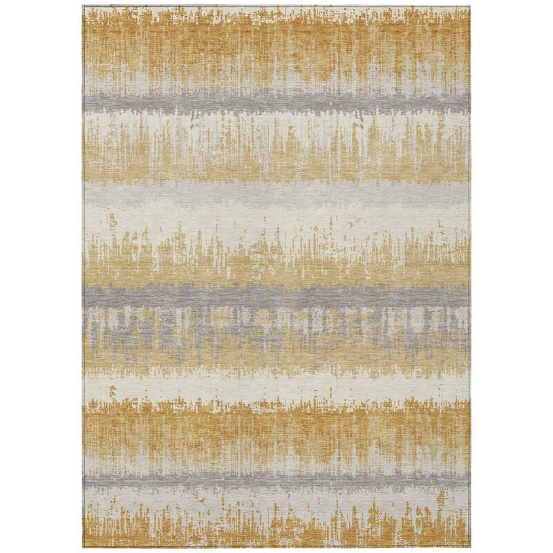 HomeRoots Striped Transitional Rectangle Outdoor Rug
