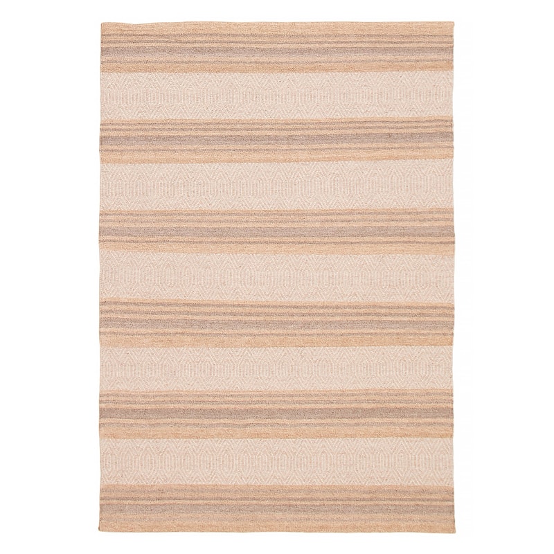 Nevada Grey, Tan Kilim 5'1" x 7'7" - 5'1 x 7'7 - Light Grey/ Tan - 5'1 x 7'7