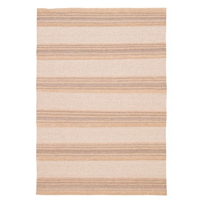 Nevada Grey, Tan Kilim 5'1" x 7'7" - 5'1 x 7'7