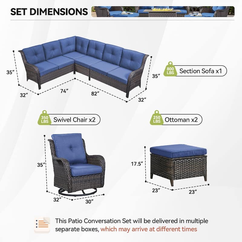 Outdoor Sectional Sofa Furniture Set