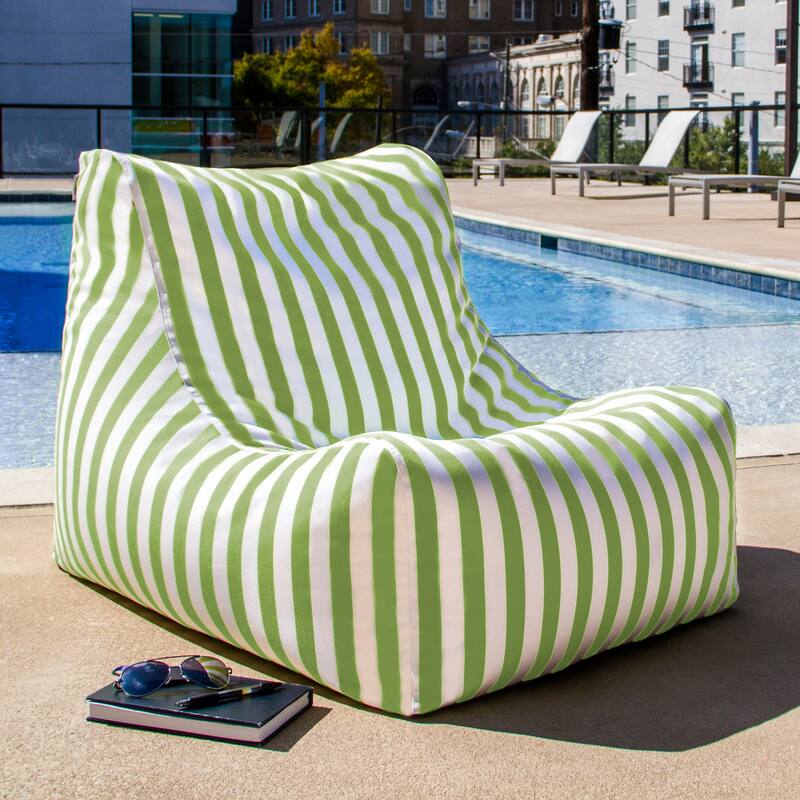 Jaxx Ponce Outdoor Bean Bag Chair - Weather Resistant Patio and Poolside Lounge Seating