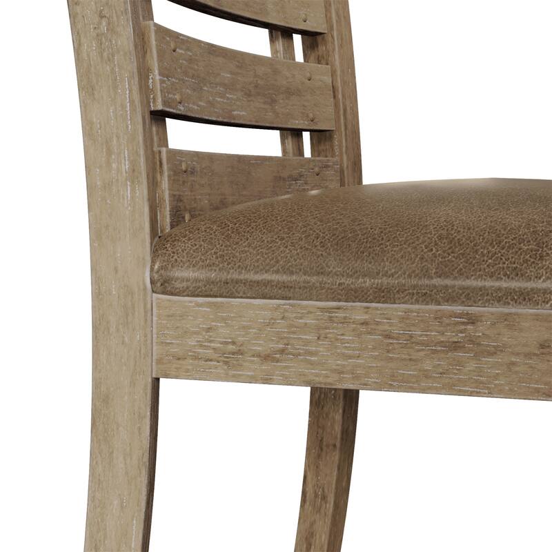 Set of 2 Dining Chairs Distressed Design