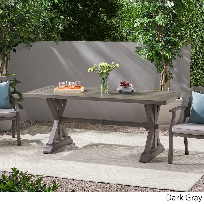 Lamphere Modern Outdoor Aluminum Dining Table by Christopher Knight Home - 71.00" L x 31.50" W x 29.50" H