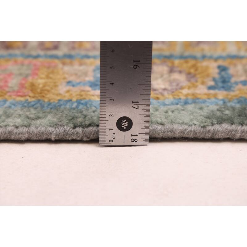 ECARPETGALLERY Hand-knotted Modern Oushak Dark Teal Wool Rug - 7'11 x 9'11