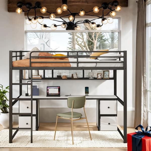 slide 2 of 10, Bunk Wood Children'S Bed with Multiple Storage Spaces, Children'S Bed with Charging Station Grey