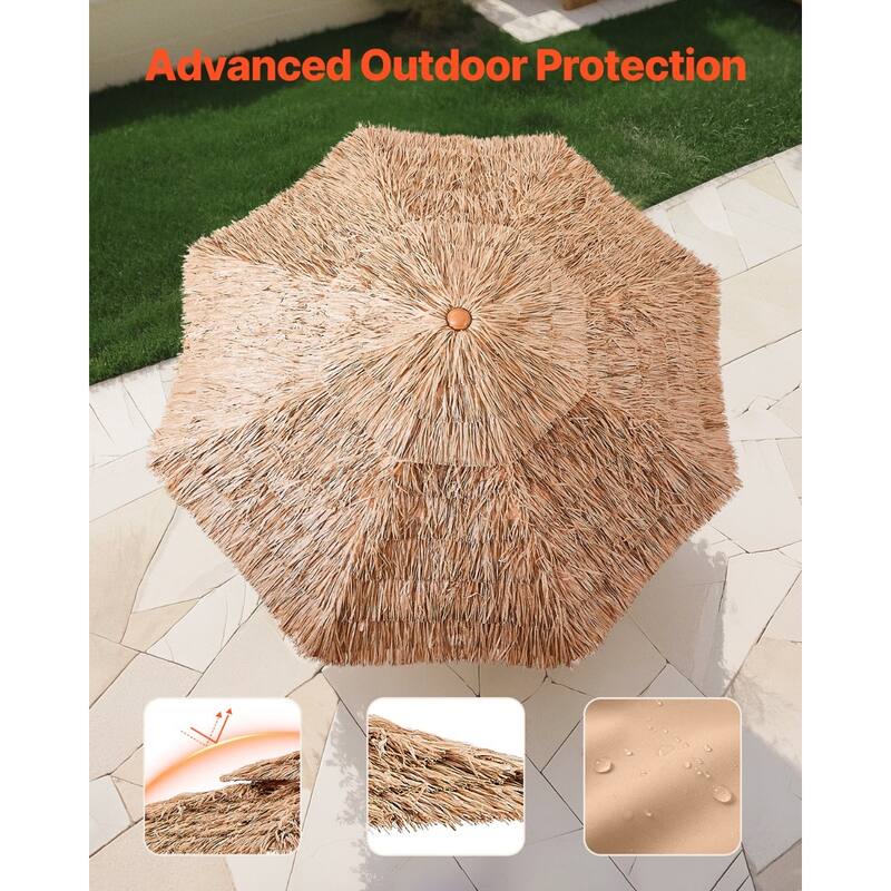 9 ft Beach Umbrella with Adjustable Tilt and Easy Setup for Outdoors - 108” x 7.2” x 96”