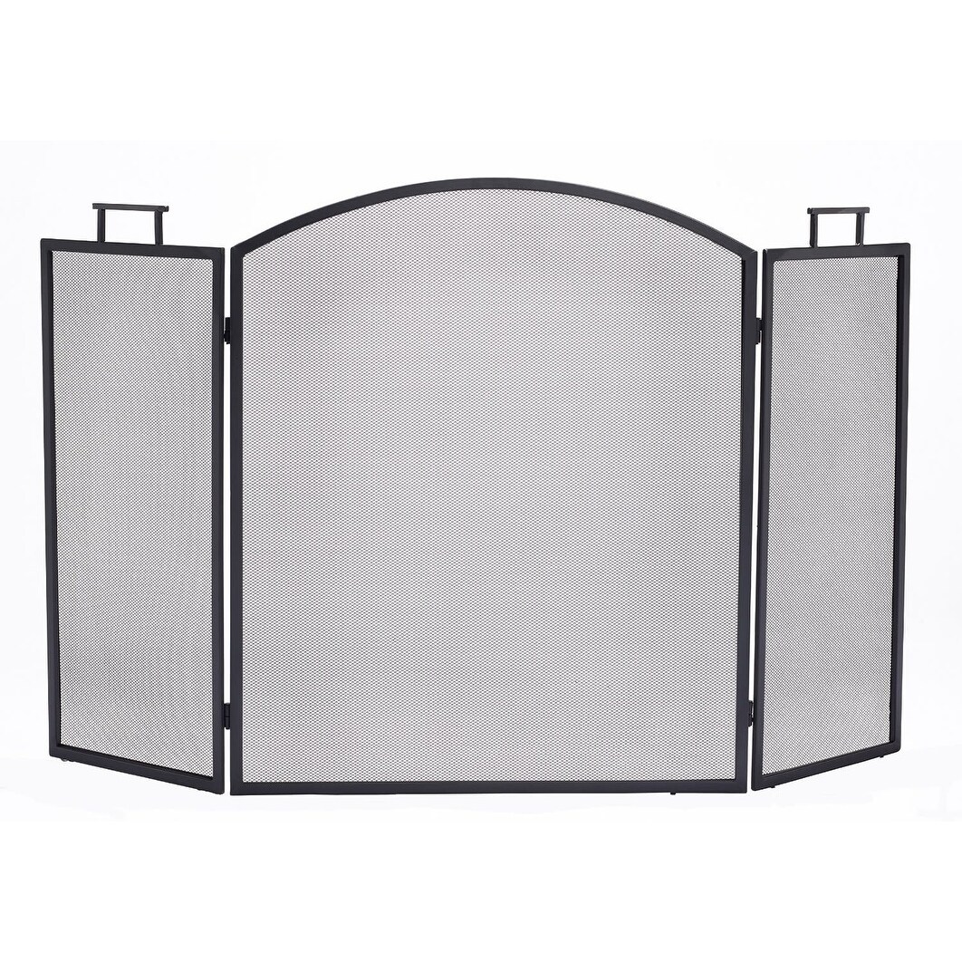 Shop Pleasant Hearth Fa010s Classic Fireplace Screen 31 W X 52 H Black Free Shipping Today Overstock 25644869