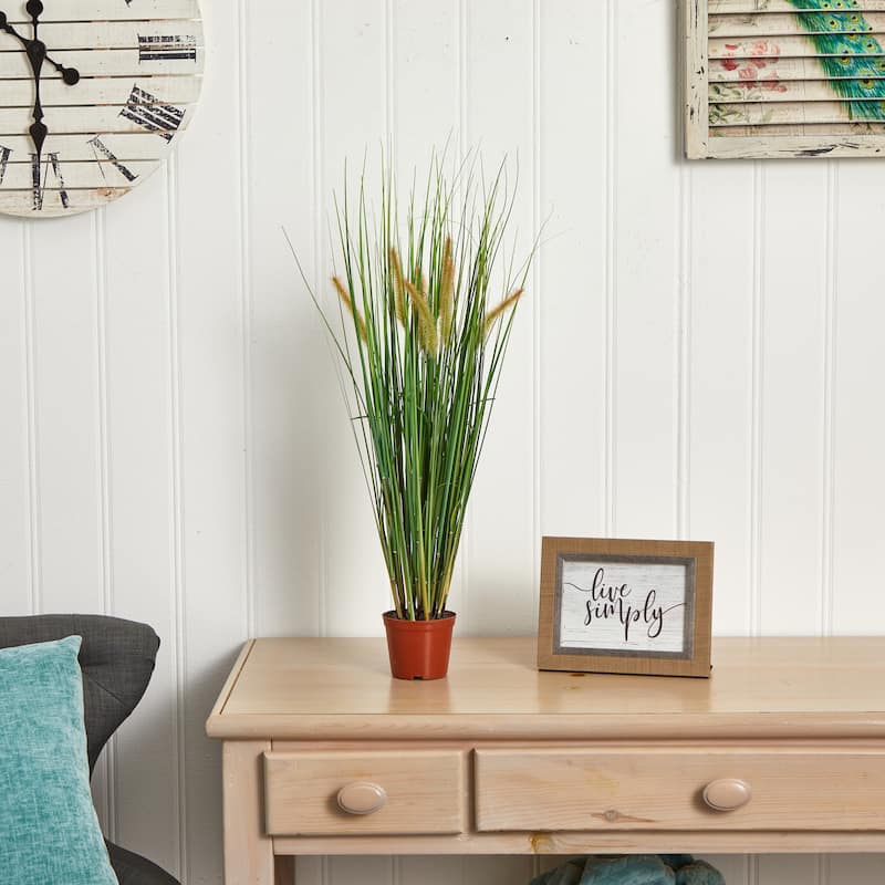 Tall Grass Plant Indoor Decor - 2.5ft Artificial Greenery for Home Office Living Room - 2.5ft.