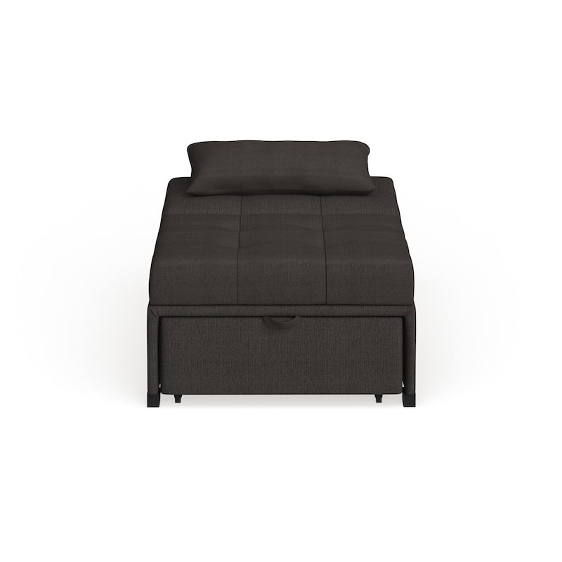 Jave Contemporary Fabric Convertible Tufted Futon Chair by Furniture of America