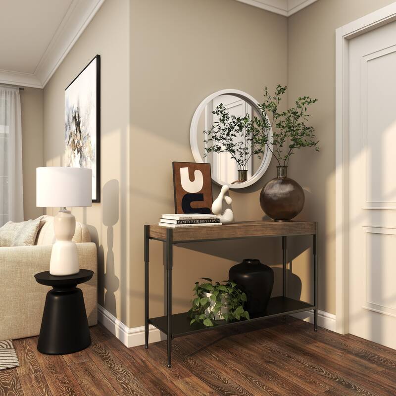 Black, White or Gold Wooden Room Wall Mirror with Thin Frame