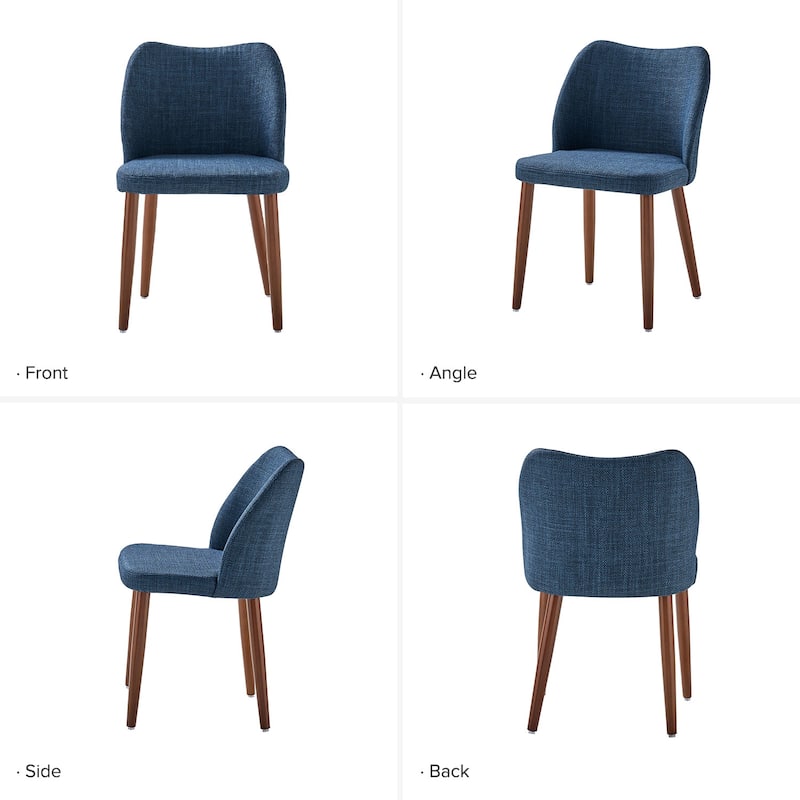 Melisa Upholstered Solid Wood Dining Chair Set of 6 by HULALA HOME
