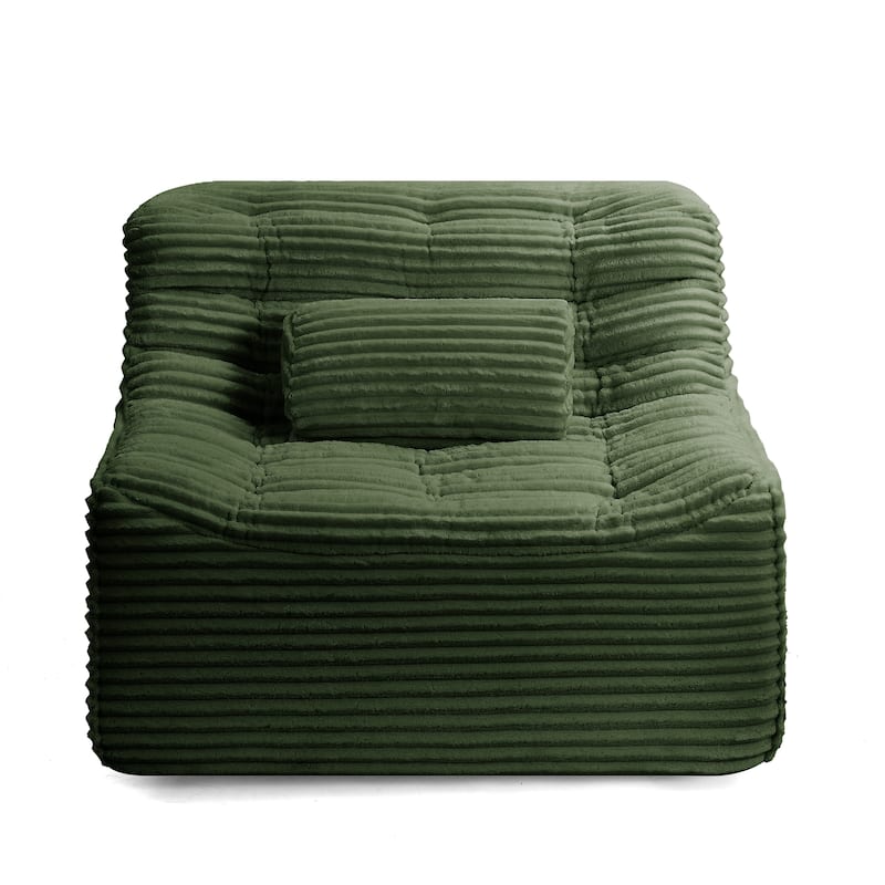 Oversize Swivel Chair Glider Chair with Switchable Head Pillow and Waist Pillow, Soft Plush Lounge Chair Accent Chair