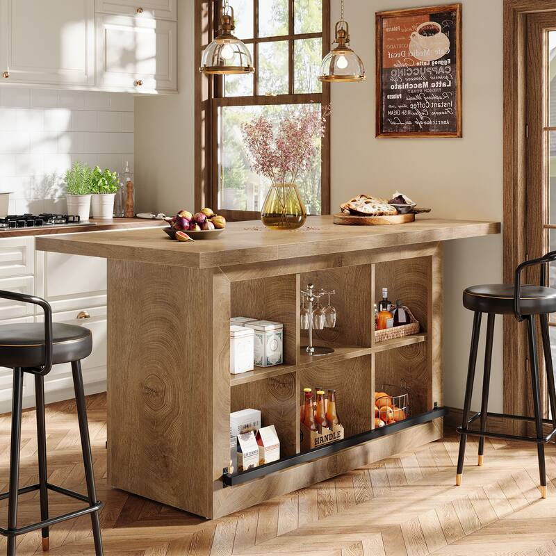 Kitchen Island with Storage, Counter Height Kitchen Island Table