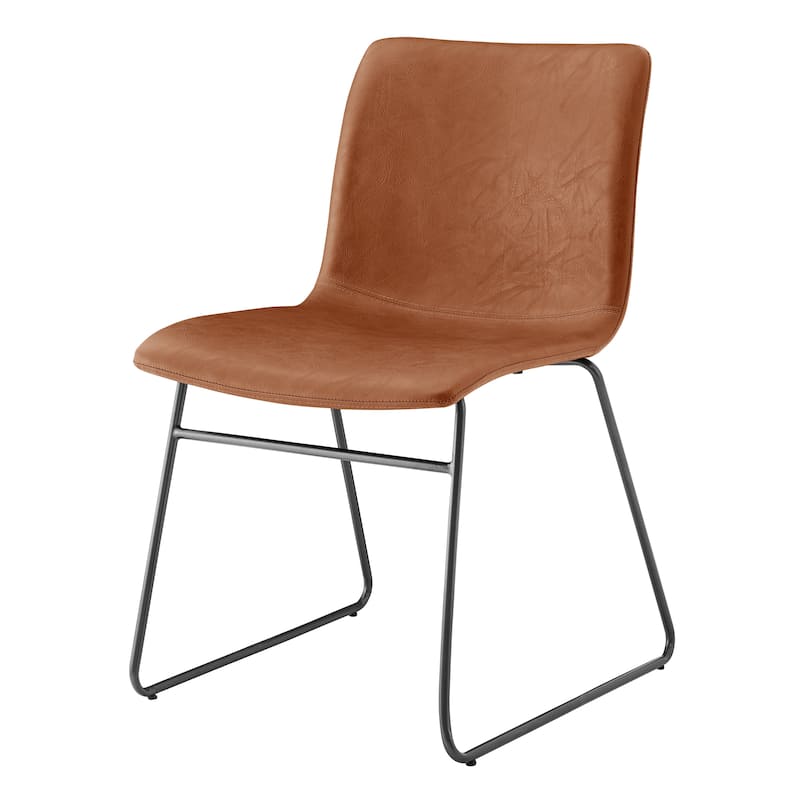 NPD Furniture Bruce Faux Leather Dining Side Chair (Set of 2)