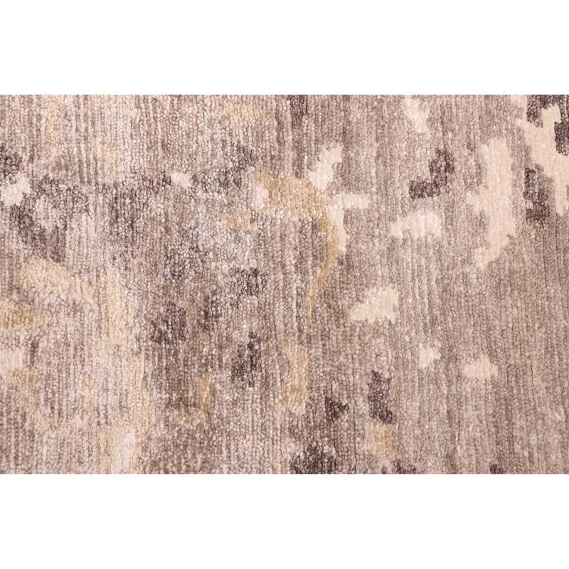 ECARPETGALLERY Hand-knotted Legacy Taupe Silk Rug - 6'7 x 9'8