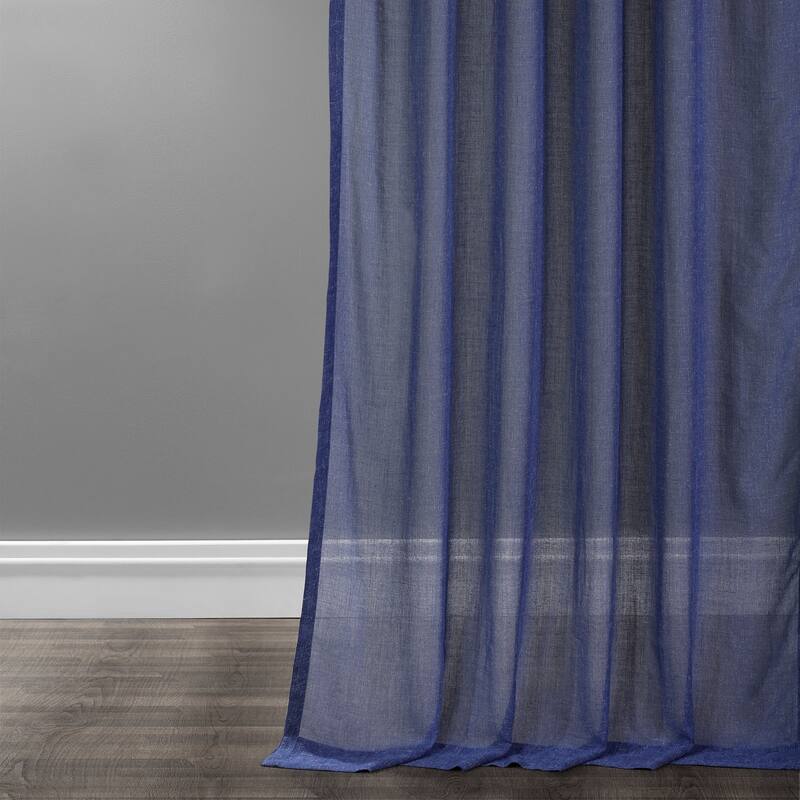 Exclusive Fabrics Faux Linen Sheer Curtain (1 Panel)