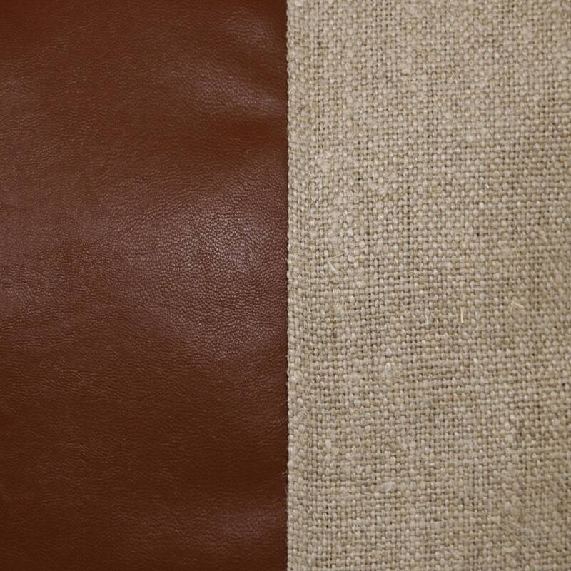 HomeRoots 14" X 20" Tan And Brown Linen Striped Zippered Pillow