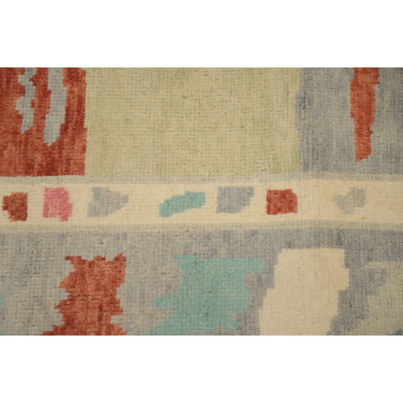 Hand Knotted Oriental 100% Wool Carpet Modern Geometric Oranges & Rust Gabbeh Area Rug - 8' 9'' X 5' 11''