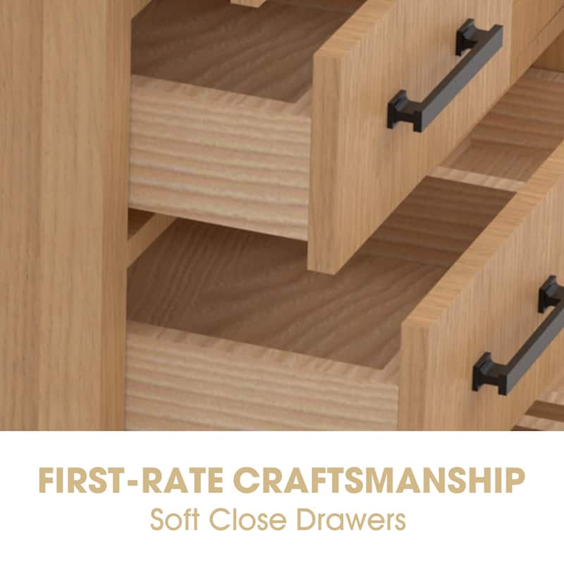 60 inch Solid Wood Freestanding Bath Vanity Engineered Countertop Undermount Rectangular Ceramic Sink - 72 inch