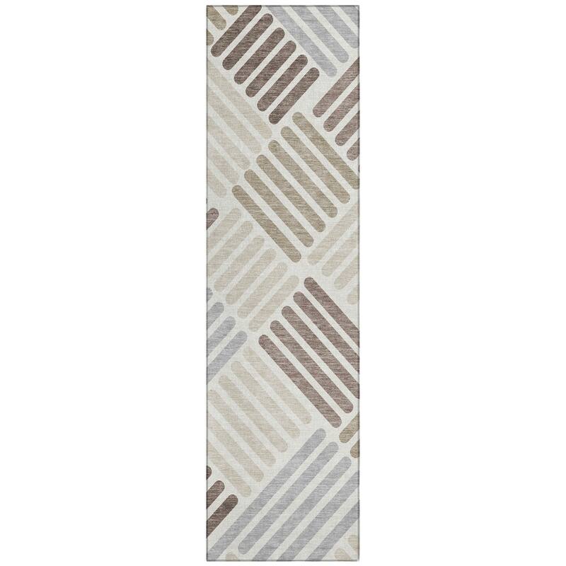 Machine Washable Indoor/ Outdoor Modern Weave Chantille Rug