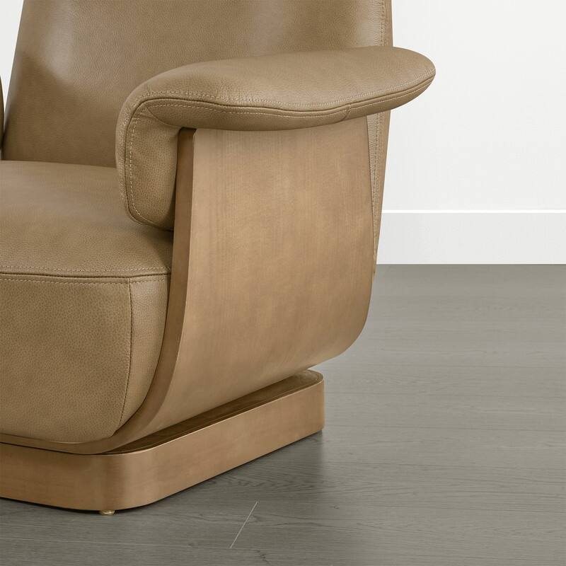 Spruce & Spring Modern Rounded Swivel Accent Chair & Storage Ottoman Set Living Room Set