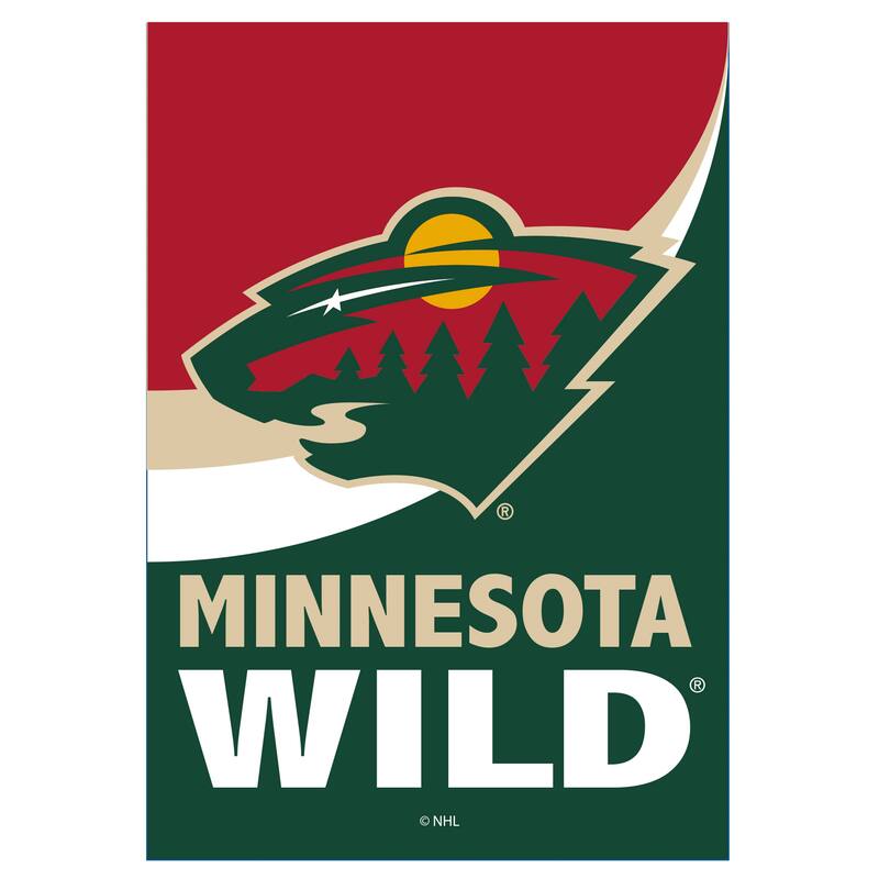 Minnesota Wild Burlap Flag Garden Size