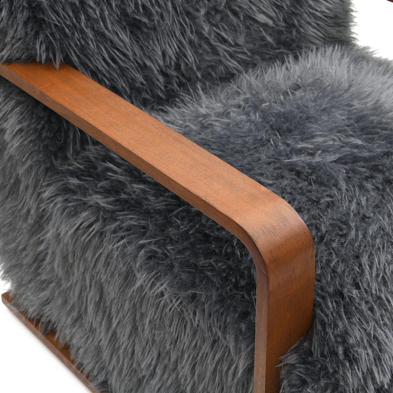 Furniture of America Neyra Modern 28-inch Faux Fur Accent Arm Chair