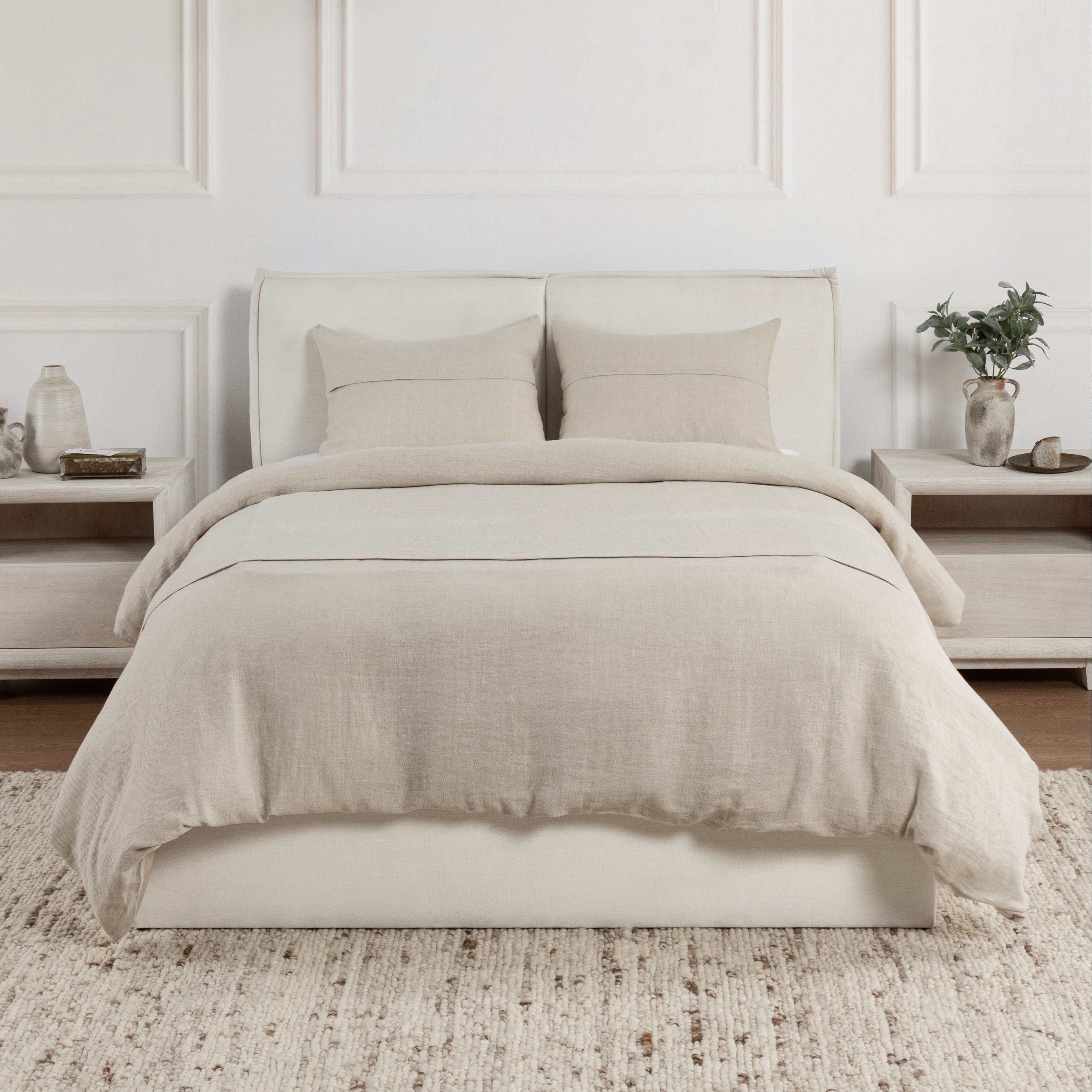 Villa by Classic Home Beaumont 3-Piece Belgian Flax Linen Duvet Set