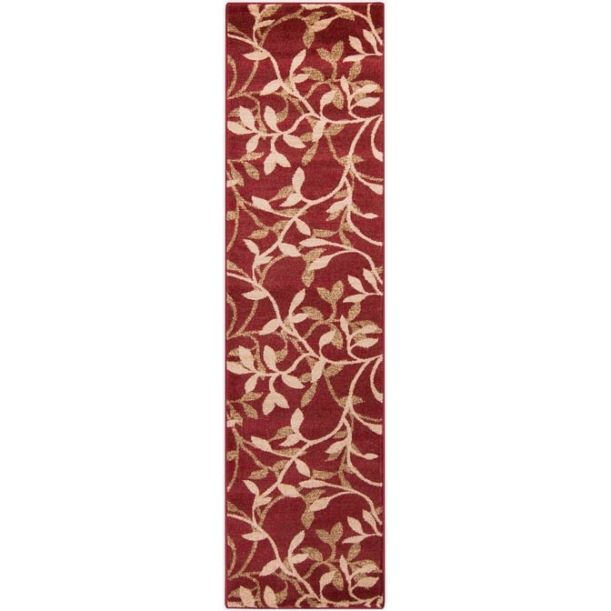 Livabliss Transitional Riley Floral & Botanical Area Rug - 2' x 7'5" - Red