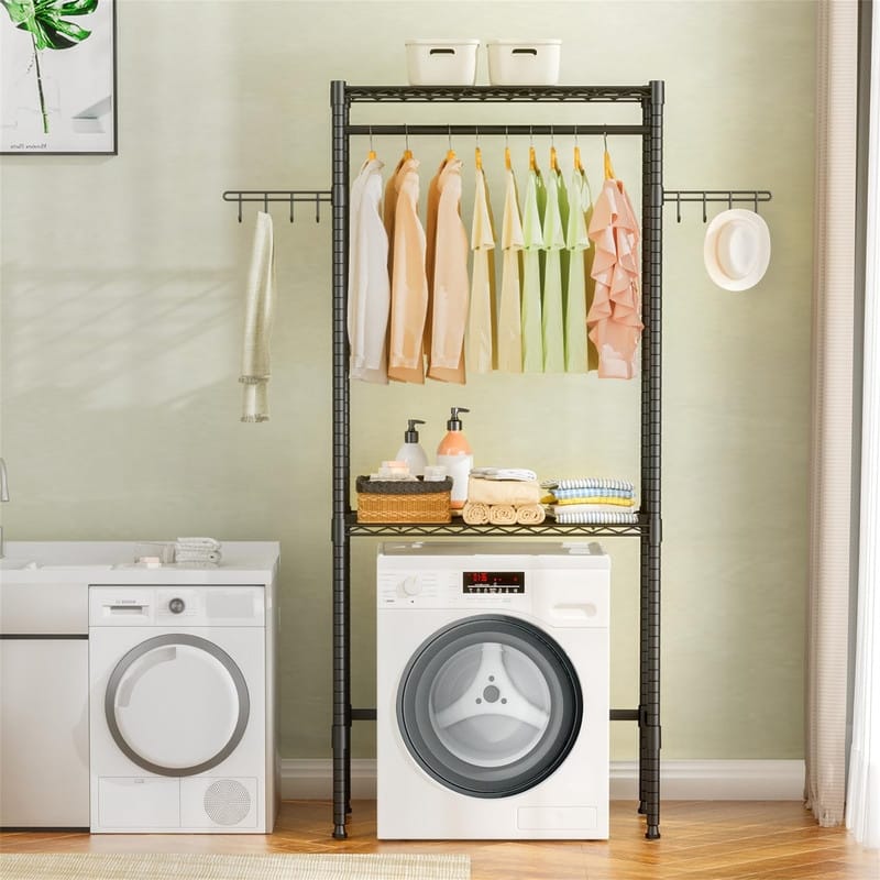 Over Washer and Dryer Shelves - 13.4"D x 30"W x 76.7"H
