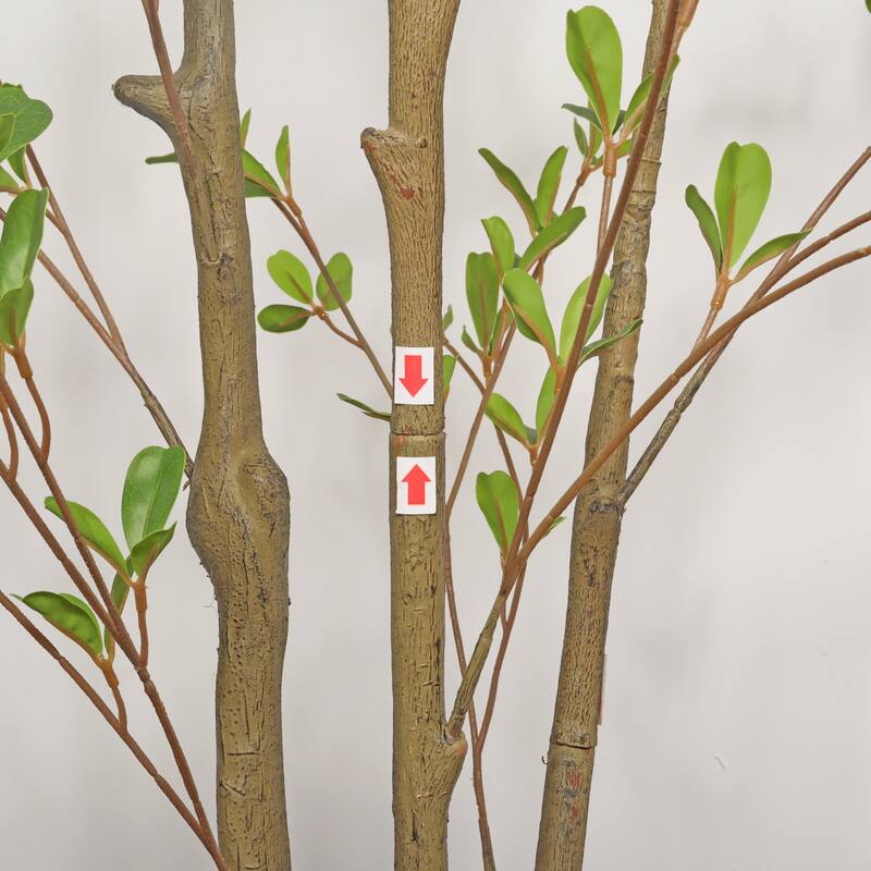 5FT Artificial Olive Tree, Lifelike Fake Potted Indoor Plant, Faux Tree for Home Living Room Decor, 1pc/set - Green Leaves