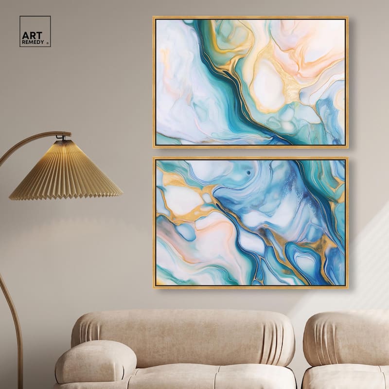 Visions Pastel I Canvas Set of 2 by Art Remedy