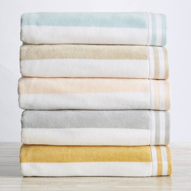 Luxurious Cotton Cabana Stripe Beach Towel