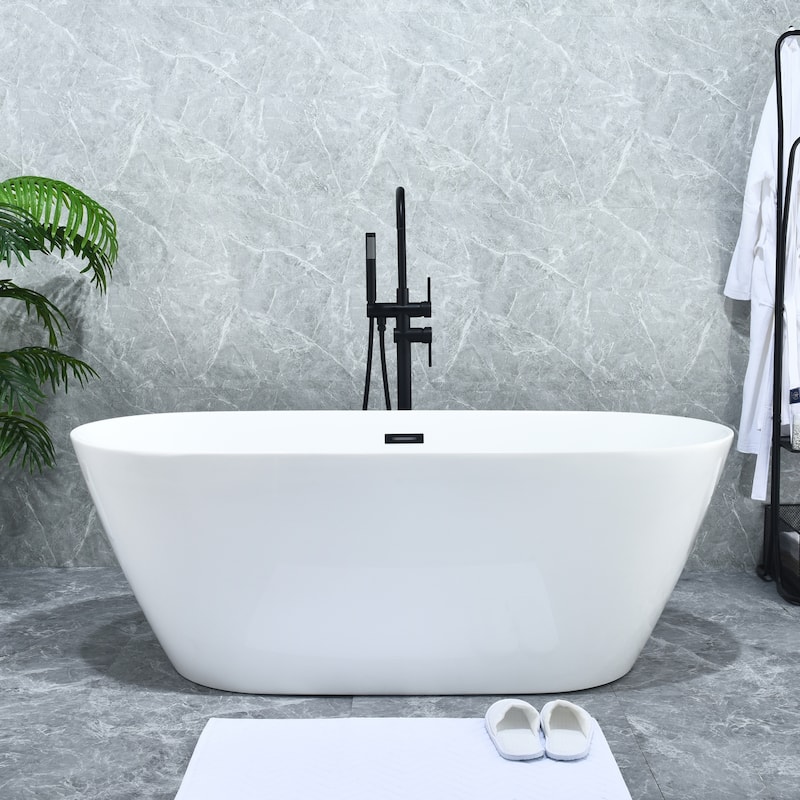 Altair Assens Double Lever Handle Freestanding Floor Mounted Tub Filler with Handshower