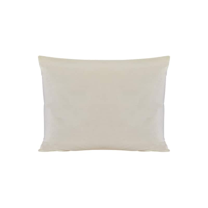 HomeRoots Cotton Wool Hypoallergenic King Size Bed Pillow - Ivory