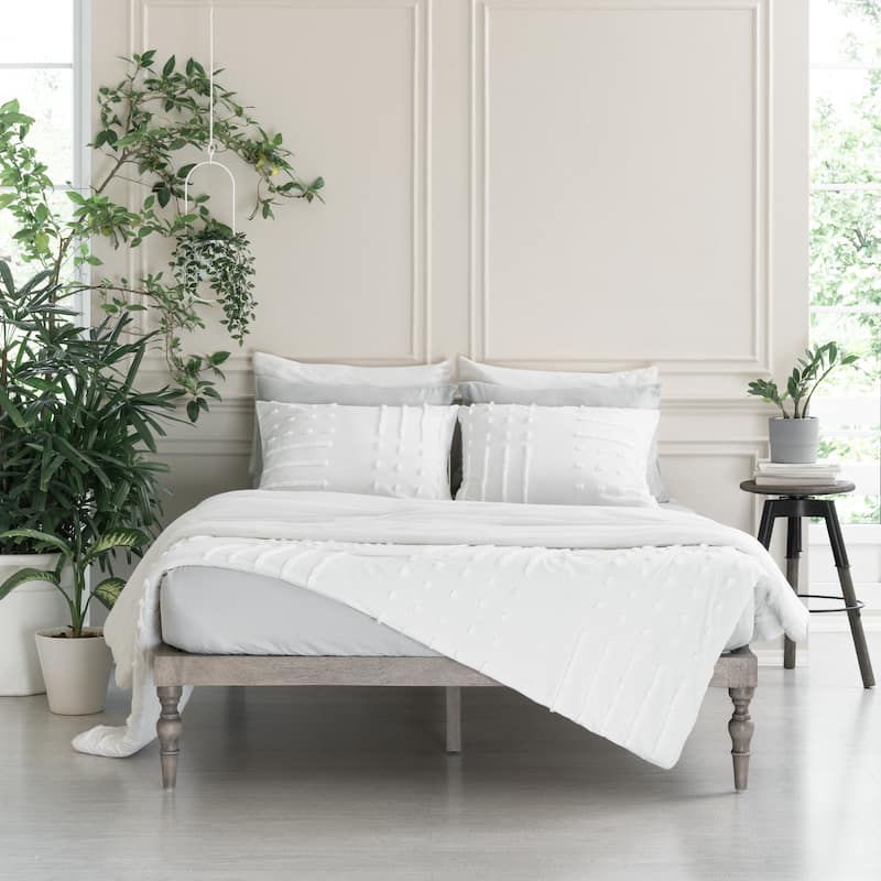 MH London Rhonda Solid Mango Wood Platform Bed