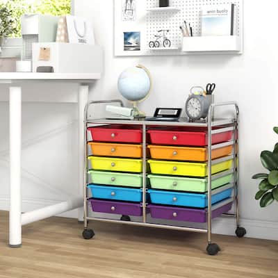 12-Drawer Rolling Storage Cart Mobile Utility Cart on Wheels