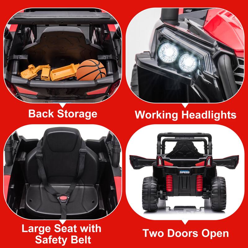 12V Toy Electric Truck UTV Ride On Car for Kids Best Gift