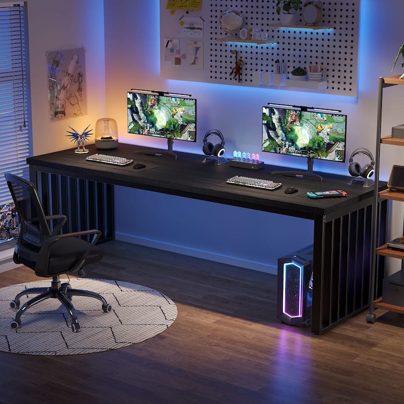 78.74-inch Double Computer Desk for Home Office - Black