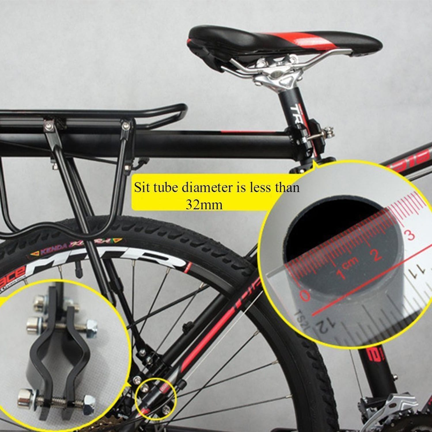 110 lbs capacity adjustable rear bike rack carrier luggage hotsell cargo bicycle accessories