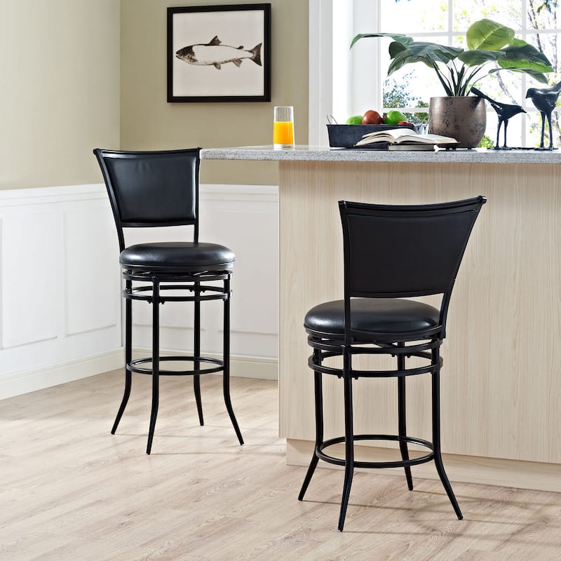Rachel Black Swivel Bar Stool - N/A