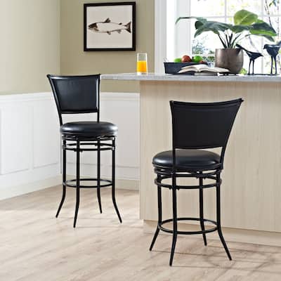 Rachel Black Swivel Bar Stool - N/A