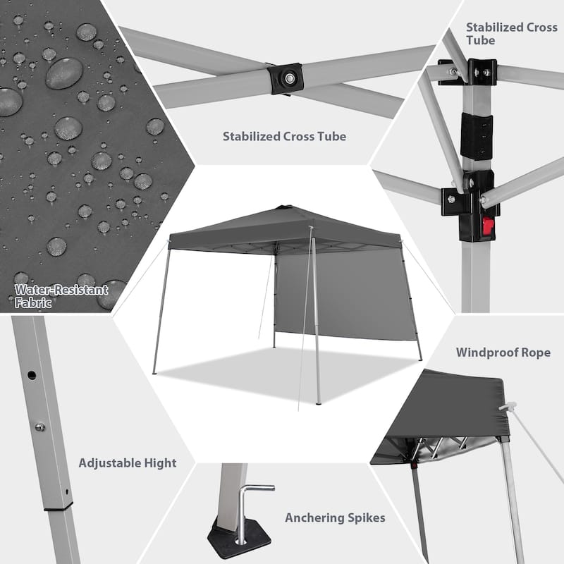 Ainfox 8 x 8 ft Pop-up Canopy Tent, Outdoor Gazebo for Beach, Sun Shade