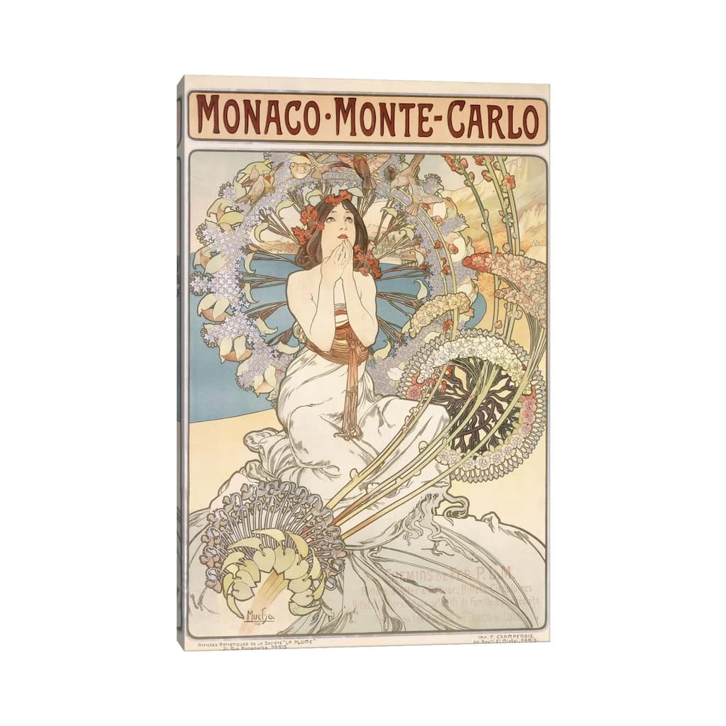 iCanvas "Monaco, Monte Carlo, 1897" by Alphonse Mucha Canvas Print