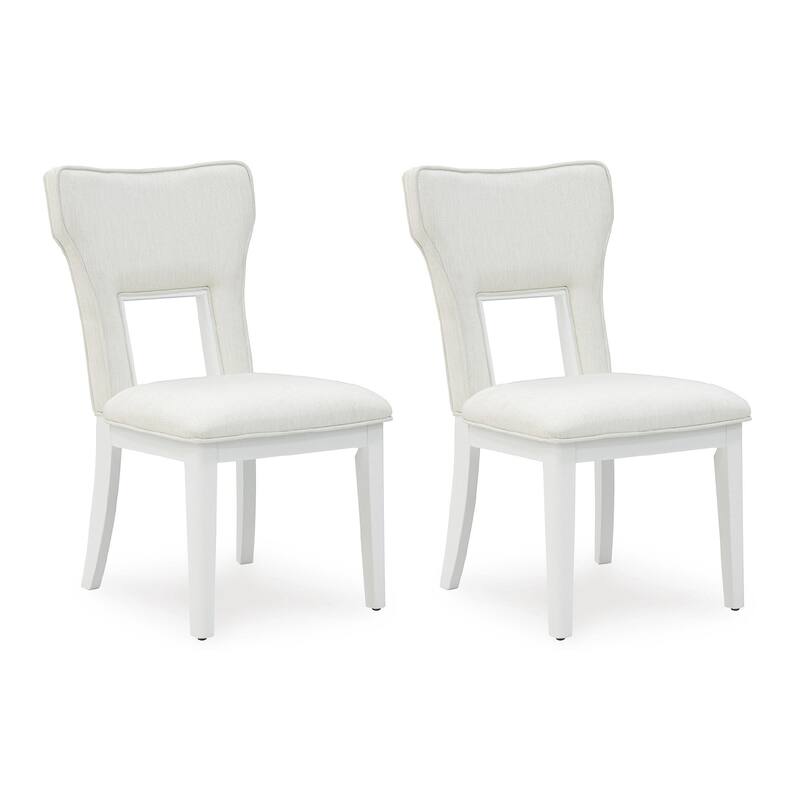 Signature Design by Ashley Chalanna White Dining Upholstered Side Chair (Set of 2) - 20.5" W x 26.88" D x 37.13" H